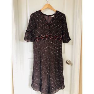 J JILL ASYMETRICAL BELL SLEEVES DRESS